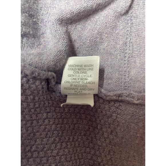 Pure Jill Top Sz Medium -Purple-Cashmere Blend Waffle Knit Boxy Comfy Casual - Picture 8 of 8